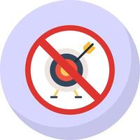 Prohibited Sign Flat Bubble Icon vector