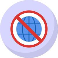 Prohibited Sign Flat Bubble Icon vector