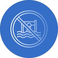 Prohibited Sign Flat Bubble Icon vector