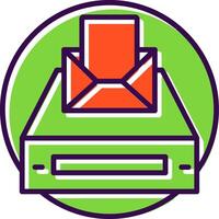 Project Inbox filled Design Icon vector