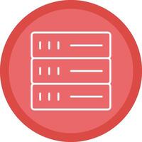 Database Line Multi Circle Icon vector