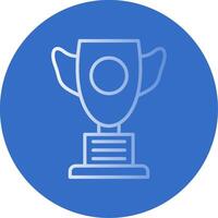 Trophy Flat Bubble Icon vector