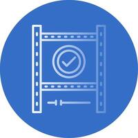 Movie Flat Bubble Icon vector