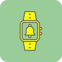 Notification Filled Yellow Icon vector