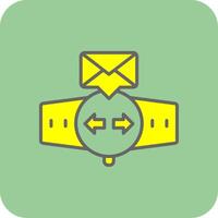 Message Filled Yellow Icon vector