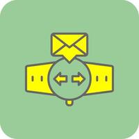 Message Filled Yellow Icon vector