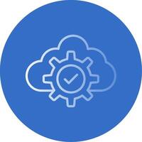 Cloud Flat Bubble Icon vector