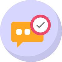 Conversation Flat Bubble Icon vector