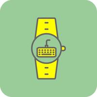 Keyboard Filled Yellow Icon vector
