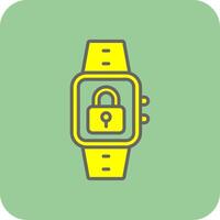 Lock Filled Yellow Icon vector