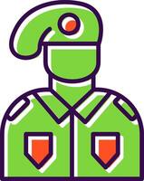 Soldier filled Design Icon vector