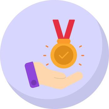 Hand Flat Bubble Icon vector