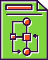 Document filled Design Icon vector