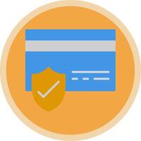 Secure Payments Flat Multi Circle Icon vector