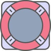 Life Ring Line Filled Light Icon vector