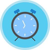 Alarm Clock Flat Multi Circle Icon vector