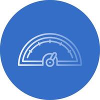 Gauge Flat Bubble Icon vector