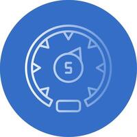 Gauge Flat Bubble Icon vector