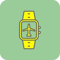 Airplane Mode Filled Yellow Icon vector