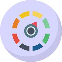 Gauge Flat Bubble Icon vector