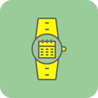 Calendar Filled Yellow Icon vector