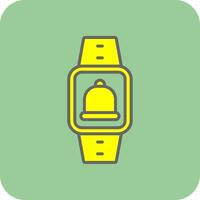 Notification Filled Yellow Icon vector