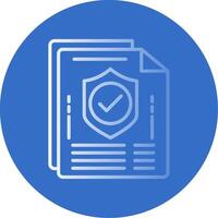 documentos plano burbuja icono vector