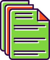 Documents filled Design Icon vector