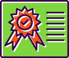 Certificate filled Design Icon vector