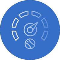 Gauge Flat Bubble Icon vector