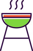 Grill filled Design Icon vector