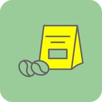 Beans Bag Filled Yellow Icon vector