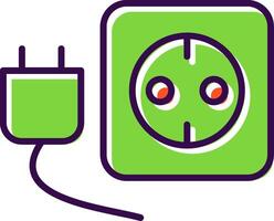 Plug And Socket filled Design Icon vector