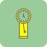 Clock Filled Yellow Icon vector