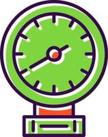 Pressure Gauge filled Design Icon vector