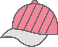 Hat Line Filled Light Icon vector