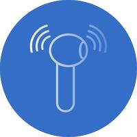 Earbud Flat Bubble Icon vector