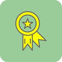 Ribbon Filled Yellow Icon vector