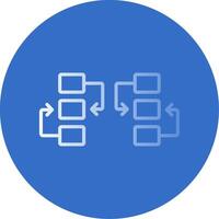 Flow Chart Flat Bubble Icon vector