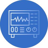 Oscilloscope Flat Bubble Icon vector