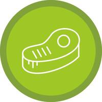Steak Line Multi Circle Icon vector
