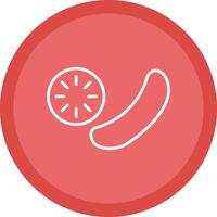 Cucumber Line Multi Circle Icon vector