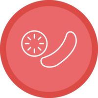 Cucumber Line Multi Circle Icon vector