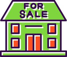 Home For Sale filled Design Icon vector