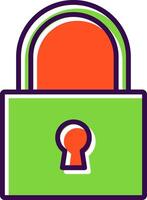 Lock filled Design Icon vector