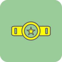 Belt Filled Yellow Icon vector