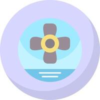 Propeller Flat Bubble Icon vector