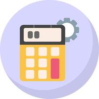 calculadora plano burbuja icono vector