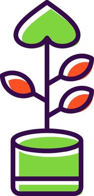 Peace Lily filled Design Icon
