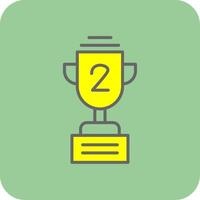 Trophy Filled Yellow Icon vector